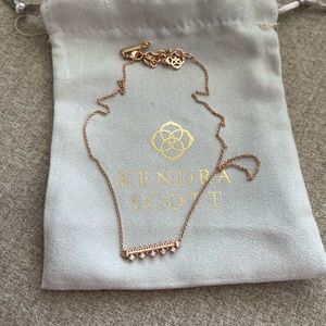 Kendra Scott Rose Gold embellished bar necklace